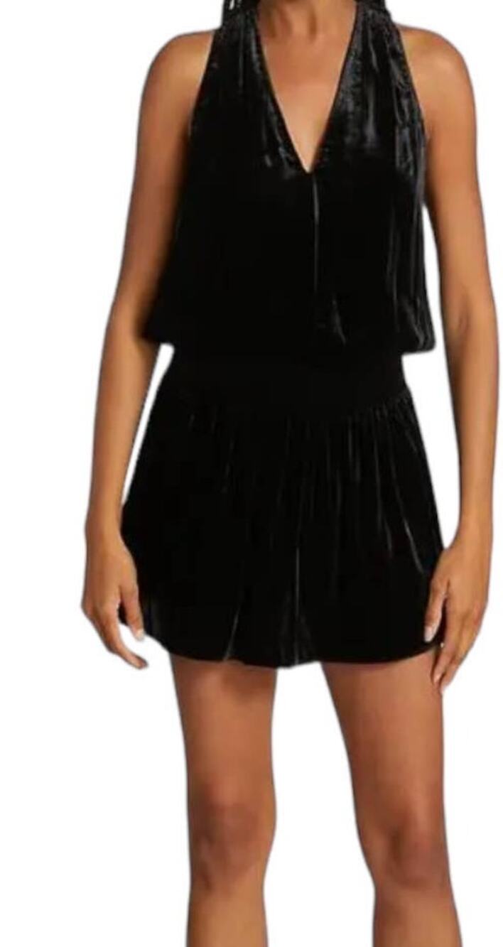 Ramy Brook Dress Jerry Velvet Minidress black Medium M